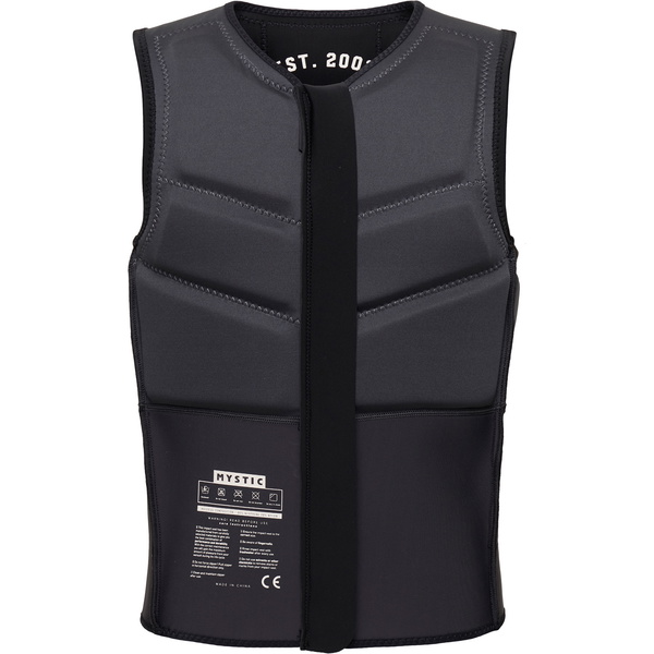 2026 Mystic Mens Star Front Zip Kite Impact Vest 35005.230231 - Black